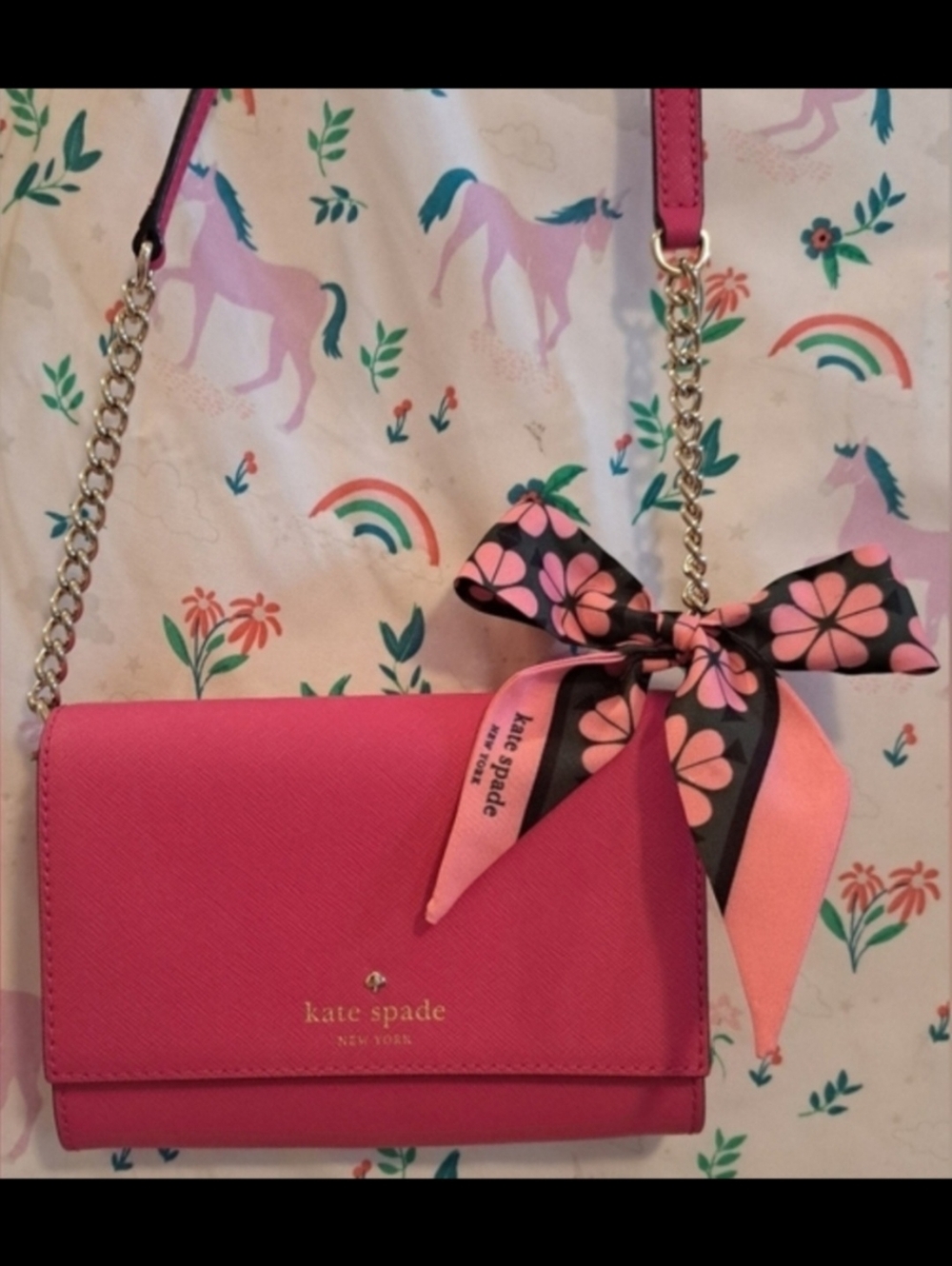 NWOT Kate Spade Cedar Street Pink Convertable Casual Clutch Purse Bag